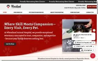 Wheatland Animal Hospital website
