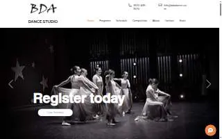BDA Dance Studio website