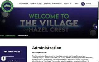 Hazel Crest Administration Offices website