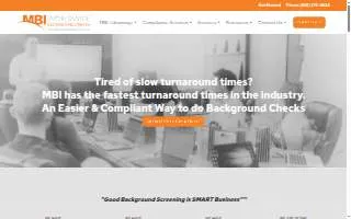 MBI Worldwide Background Checks website