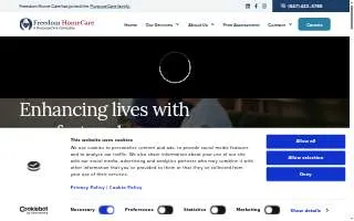 Freedom Home Care website