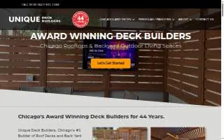 Unique Deck Builders website