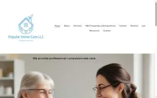 Popular Home Care LLC website