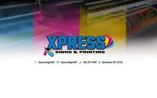 Xpress Signs & Printing website