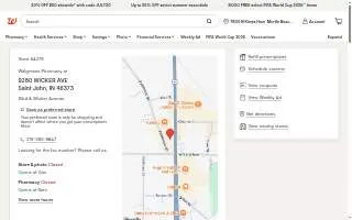 Walgreens Pharmacy of Homer Glen website