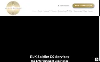 BLK Soldier DJ Services website