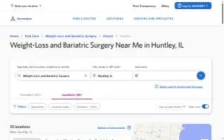 Ascension Medical Group Illinois - Weight Loss Solutions Huntley website