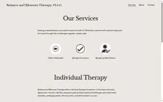 Balance and Blossom Therapy, PLLC website