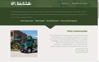 Plote Construction Inc website