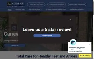 Caneva Foot and Ankle Clinic, LTD website