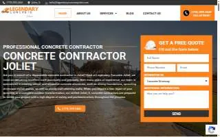 Legendary Concrete Joliet website