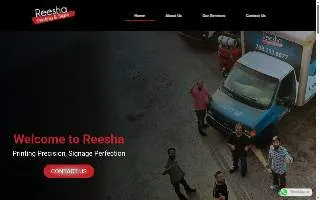 Reesha Printing & Signs website