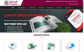 Adcraft Printers Inc website
