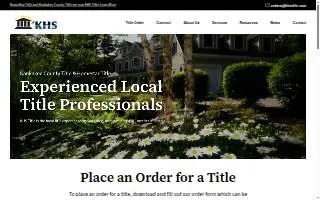 KHS Title & Trust website