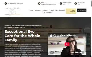 Forest Bluff Optometry website
