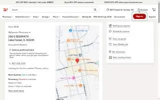 Walgreens of Lake Forest website