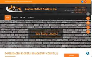 Joshua Mcnutt Roofing Inc. of Lake in the Hills website