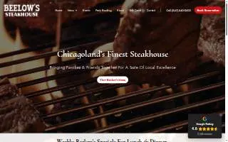 Beelow's Steakhouse website