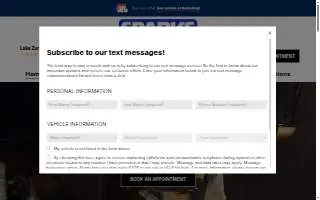 Sparks Car Care website
