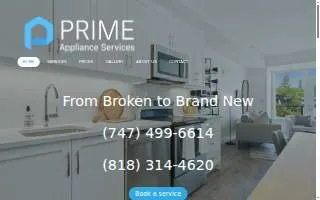 Prime Appliance Services LLC of Lansing website