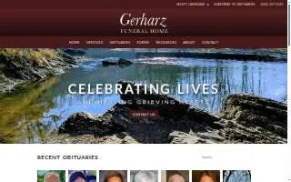 Gerharz Funeral Home & Cremation Services website