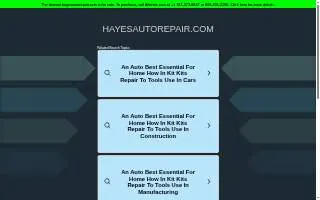 Hayes Auto & Truck Repair website