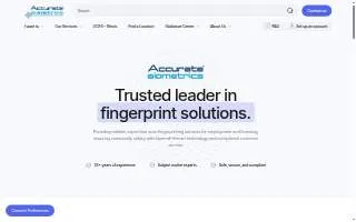 Accurate Biometrics, Inc. of Libertyville website