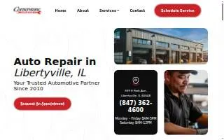 Cornerstone Tire & Auto website