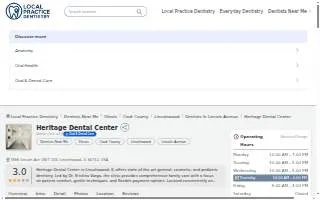 Heritage Dental Center: Dr.Kristina Varga and Dr. Lucille Varga website