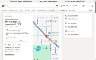Walgreens Pharmacy of Lincolnwood website