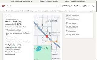 Walgreens of Lincolnwood website