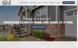 Bower Home Inspections website
