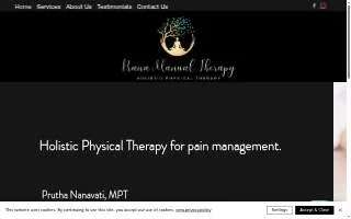 Prana Manual Therapy website