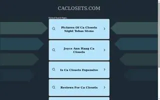 California Closets - Lombard website