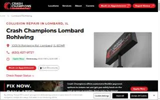 Crash Champions Collision Repair Lombard Rohlwing website
