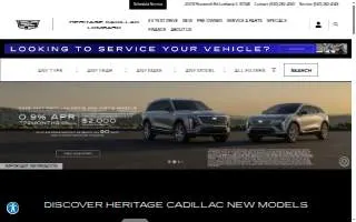 Heritage Cadillac, Inc. website