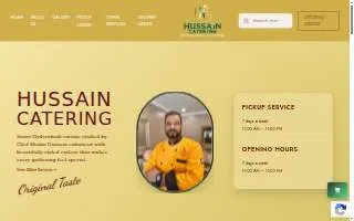 Hussain Catering & Carry Out website