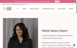 Mobile Notary Expert of Lombard website