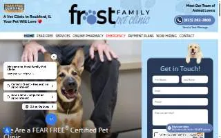 Frost Family Pet Clinic website