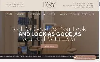 LXRY Aesthetics & Wellness website