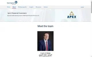Cory Clem - APEX Financial Associates website