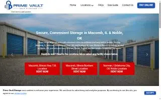 Prime Vault Self Storage website