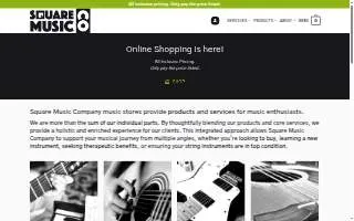 Square Music Company website