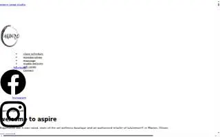 Aspire Yoga website