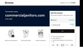 Commercial Janitorial Services website