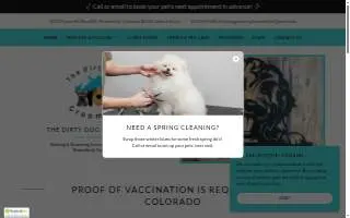 Dirty Dog Grooming of Marion website