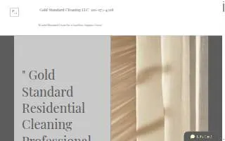 Gold Standard Cleaning and Organizing LLC of Marion website
