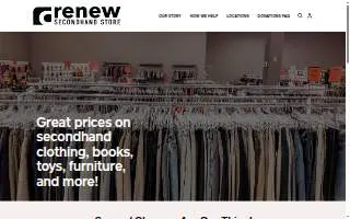 Renew Secondhand Store of Marion website