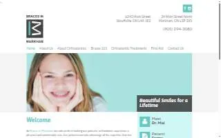Braces in Markham website