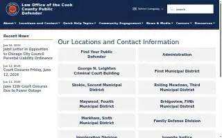 Cook County Public Defender Sixth Municipal Division website